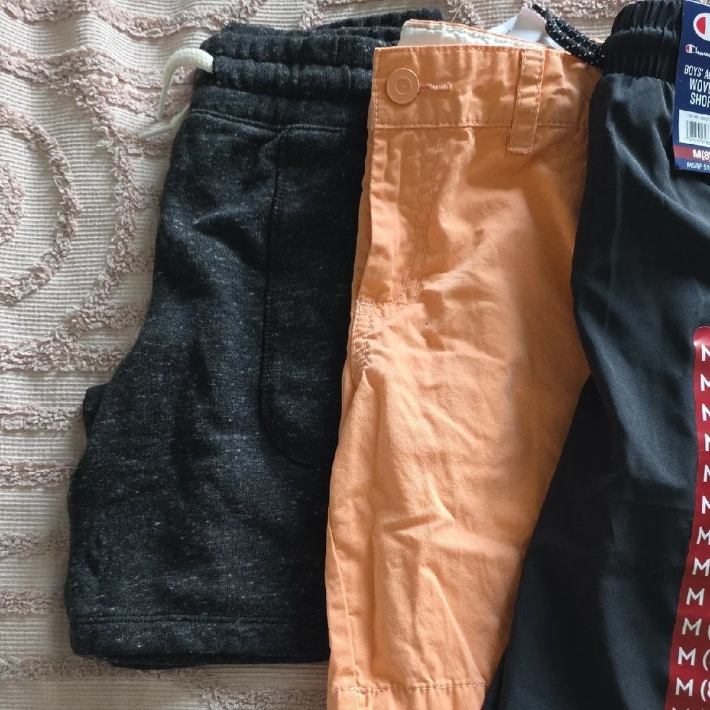 Boys Active Shorts Set, 4 Pairs, All M(8), NWT, Several Brands